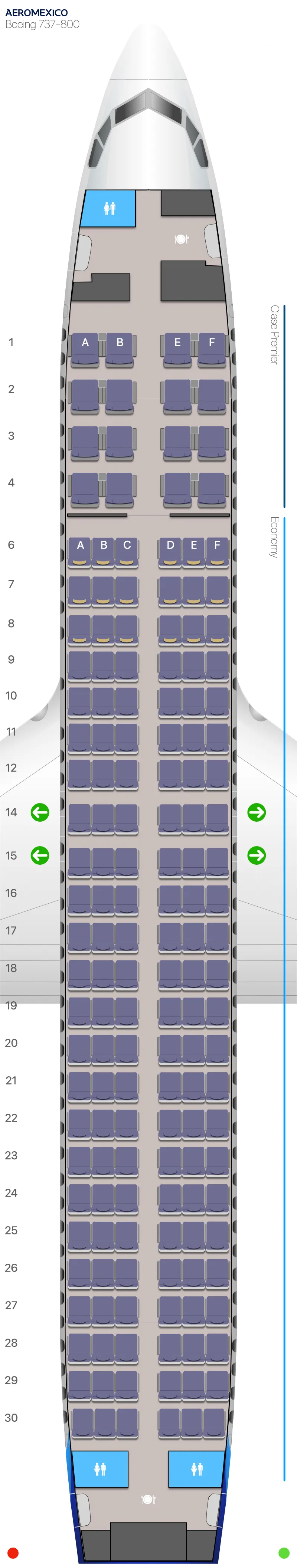 Boeing 737-800 cabin