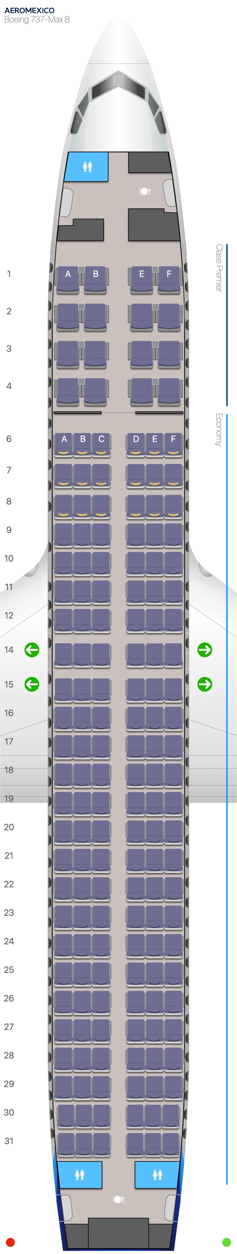 Boeing 737 MAX 8 cabin