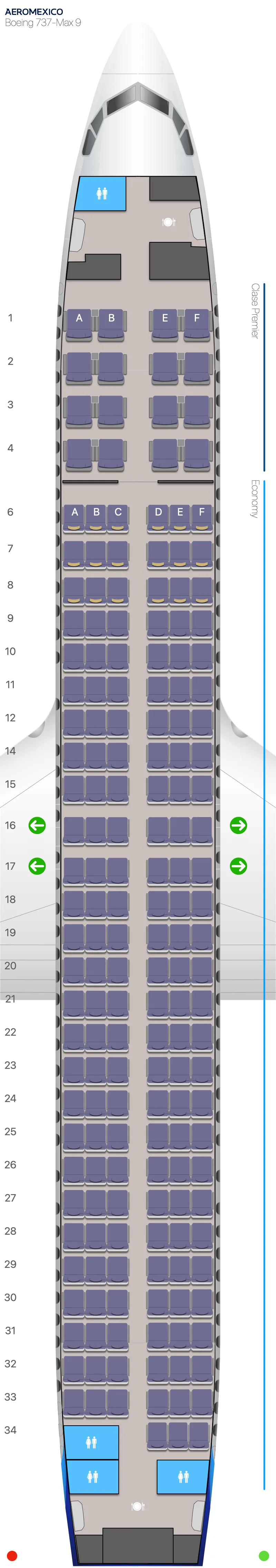 Boeing 737 MAX 9 cabin