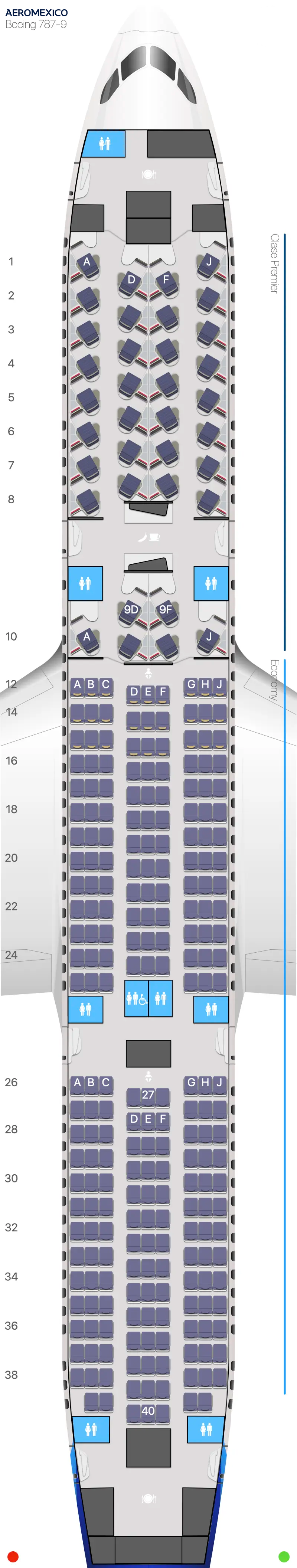 Boeing 787-9 Dreamliner cabin