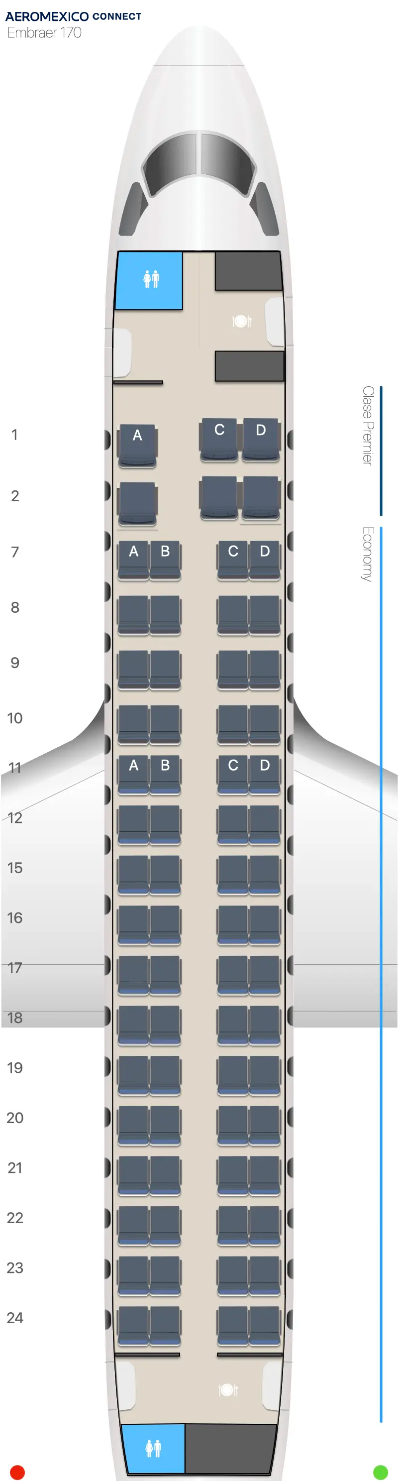 Embraer E170 cabin