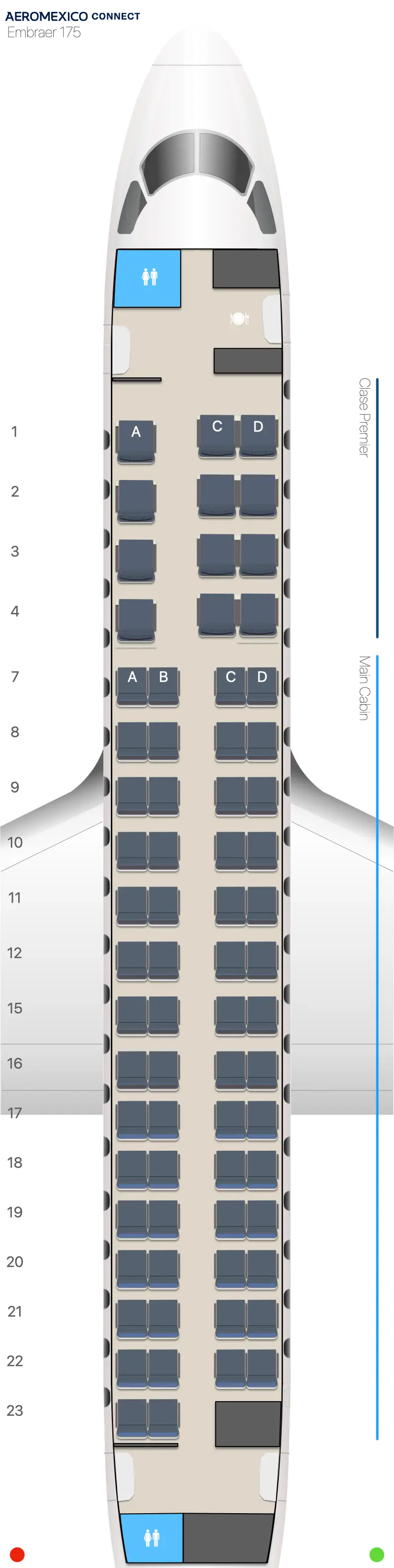 Embraer E175 cabin